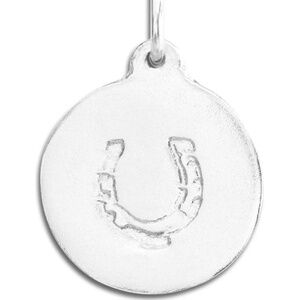 Helen Ficalora Horseshoe Disk Charm, Sterling Silver